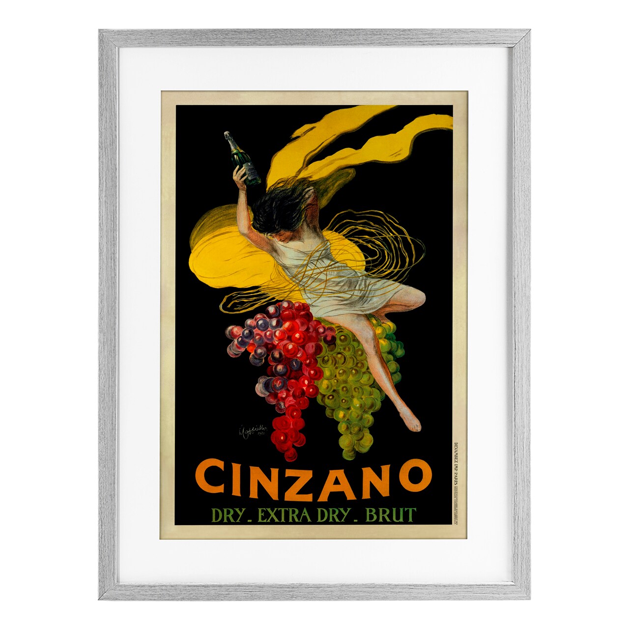 Stupell Industries Vintage Wine Poster with Grapes Framed Print Under Glass, design by Marcello Nizzoli
